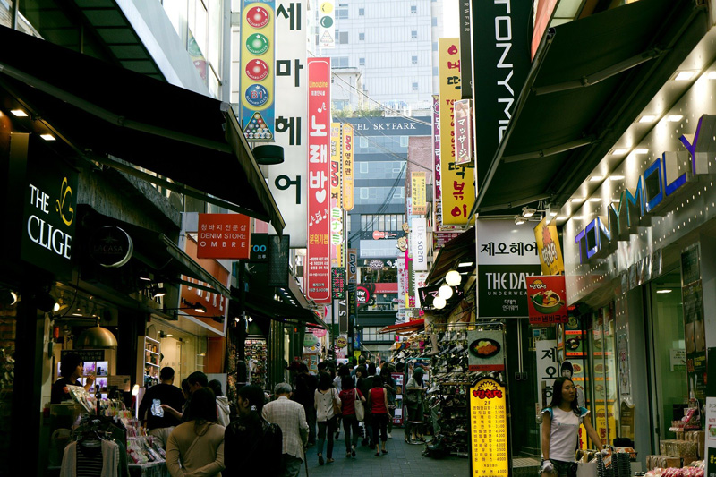 韓国の街の写真